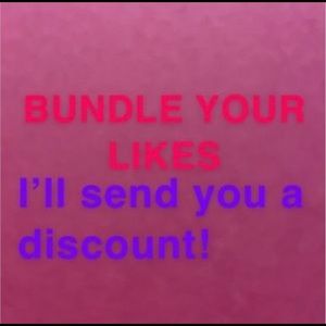 Bundle your likes and I will give discount 🎈😘
